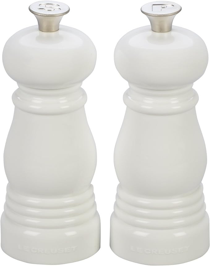 Le Creuset Petite Salt and Pepper Mill Set, 5" x 2" each, White | Amazon (US)