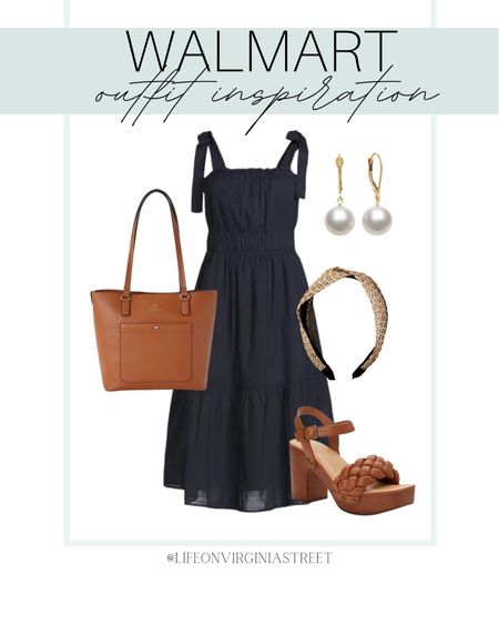 Walmart outfit inspiration! Love this beachy, date-night outfit! I paired this navy dress with these brown heels, brown tote bag, raffia headband, and pearl earrings  

walmart, walmart outfit, walmart dress, walmart fashion, coastal style, vacation outfit, heels, tote bag purse, pearl earrings, beach style, vacation dress, date night dress, date night outfit, summer dress, spring outfit, walmart find


#LTKSeasonal #LTKfit #LTKstyletip