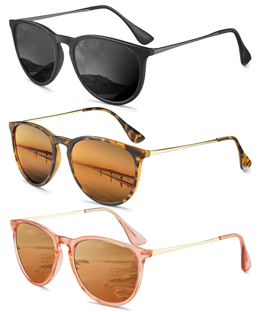 Sunglasses Womens Polarized Sunglasses-Women: Retro Round Sun Glasses with UV400 Protecion Trendy... | Amazon (US)