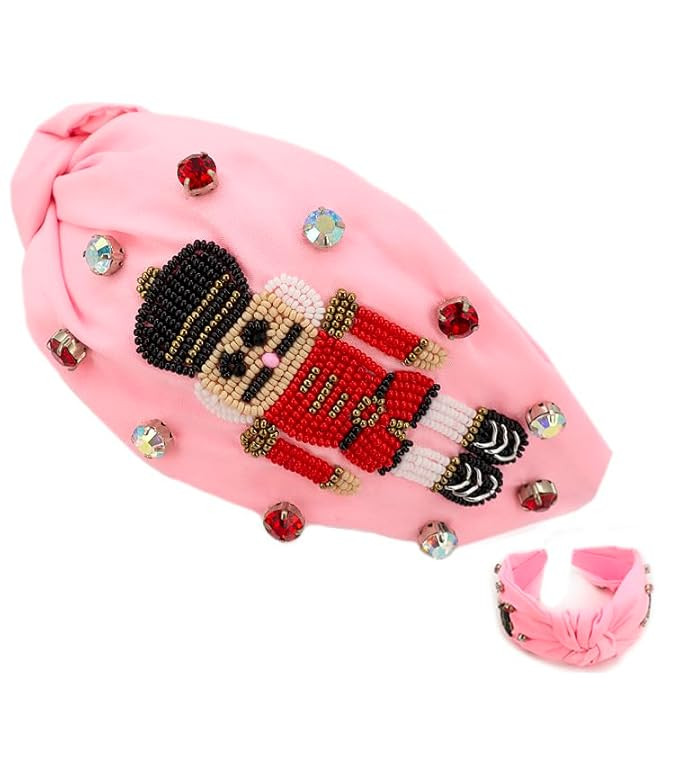 Cross Knotted Bead Christmas Tree, Santa, HOHOHO,Candy Cane Headbands for Christmas Holiday Gift.... | Amazon (US)