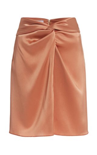 Milo Draped Satin Mini Skirt | Moda Operandi Global