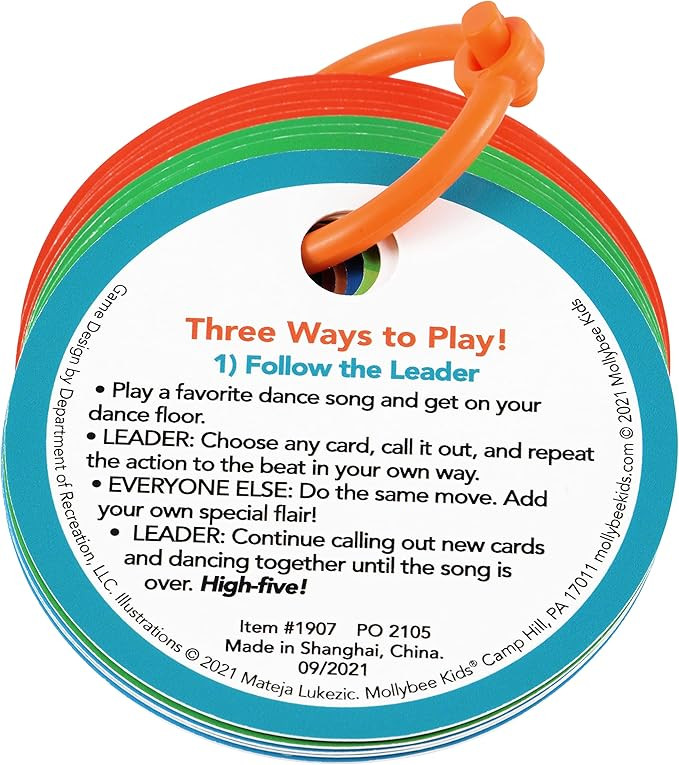 MOLLYBEE KIDS Preschool Dance Party Cards Everyday Moves, Gifts for Ages 3+ | Amazon (US)