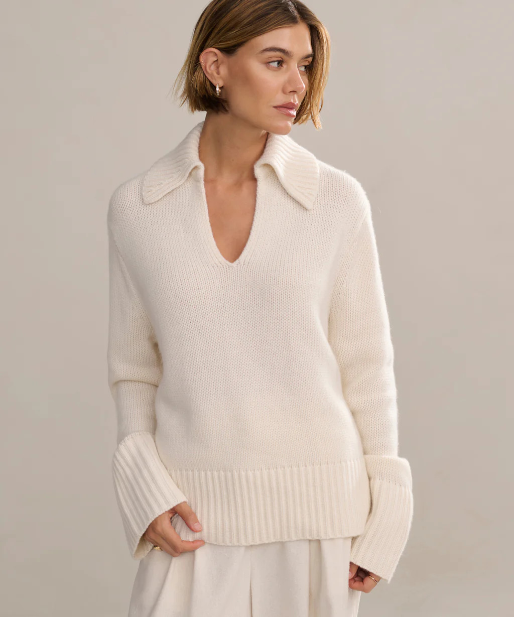 Cashmere Phoebe Polo | Jenni Kayne