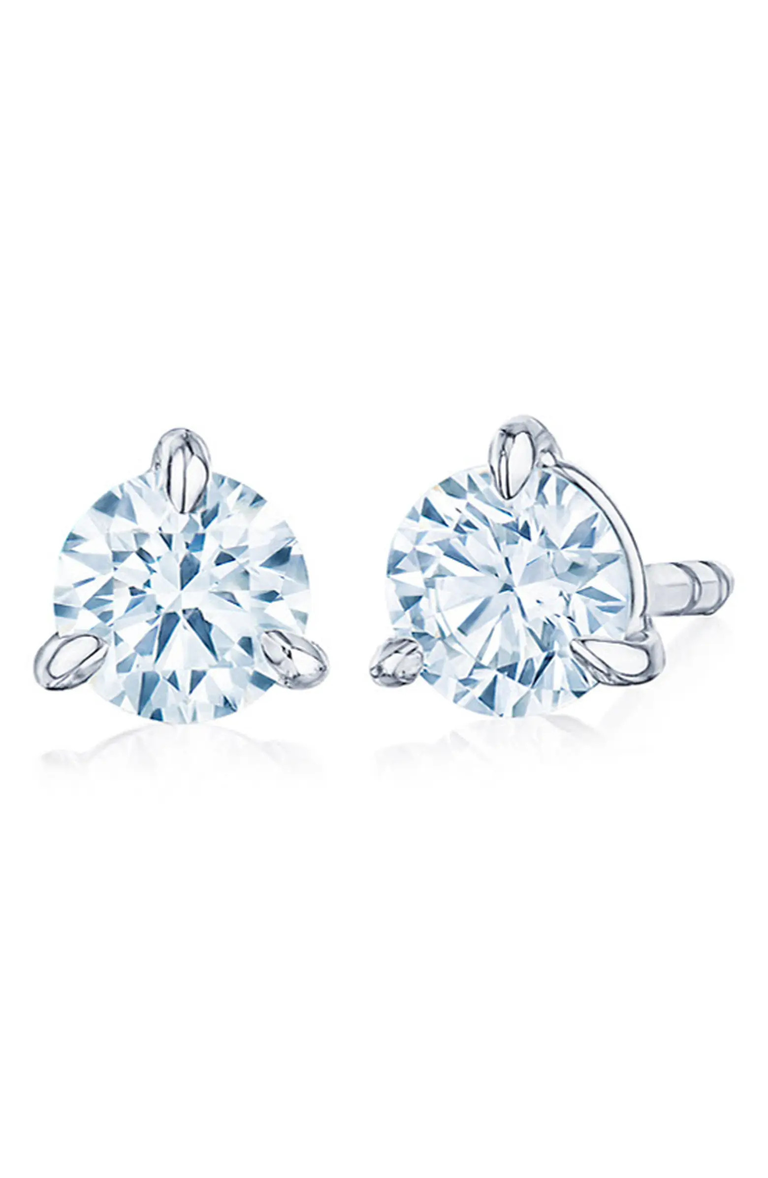 Kwiat Round Brilliant Cut Diamond & Platinum Stud Earrings - 0.50ct. | Nordstrom | Nordstrom