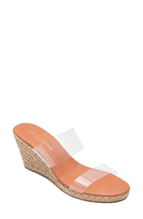 André Assous Anfisa Espadrille Wedge Sandal in Clear at Nordstrom, Size 11 | Nordstrom
