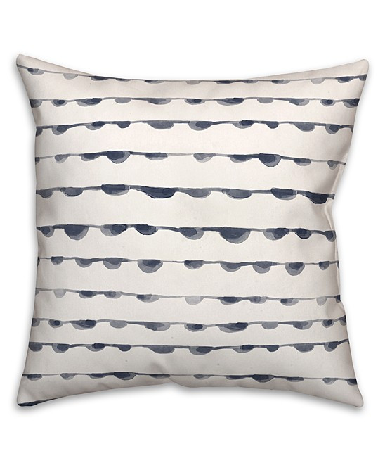Designs Direct Creative Group Throw Pillows Multi - Blue Watercolor Dot Chain Throw Pillow | Zulily