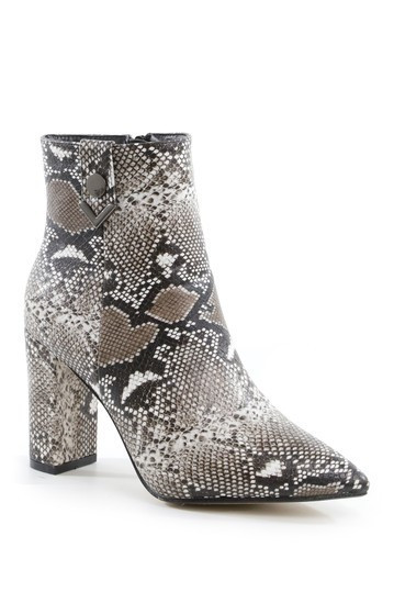 Jonathan Vegan Leather Block Heel Bootie | Nordstrom Rack