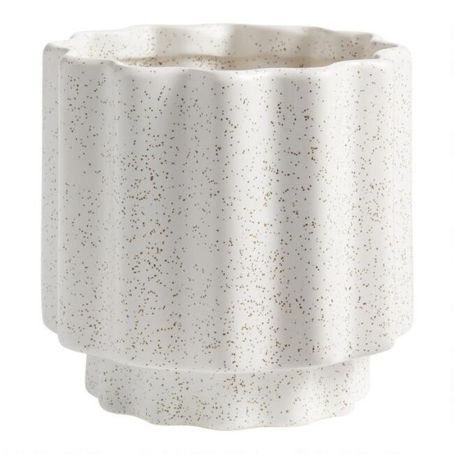 Speckled Ceramic Channel Planter | World Market