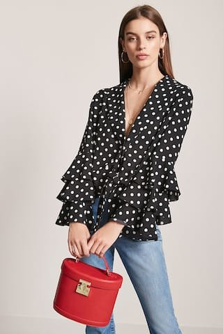 Plunging Polka Dot Top | Forever 21 (US)