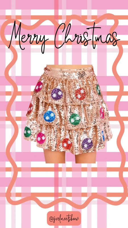 The happiest sequin sparkle skirt for Christmas! Christmas party. 

#LTKSeasonal #LTKHoliday #LTKfindsunder100