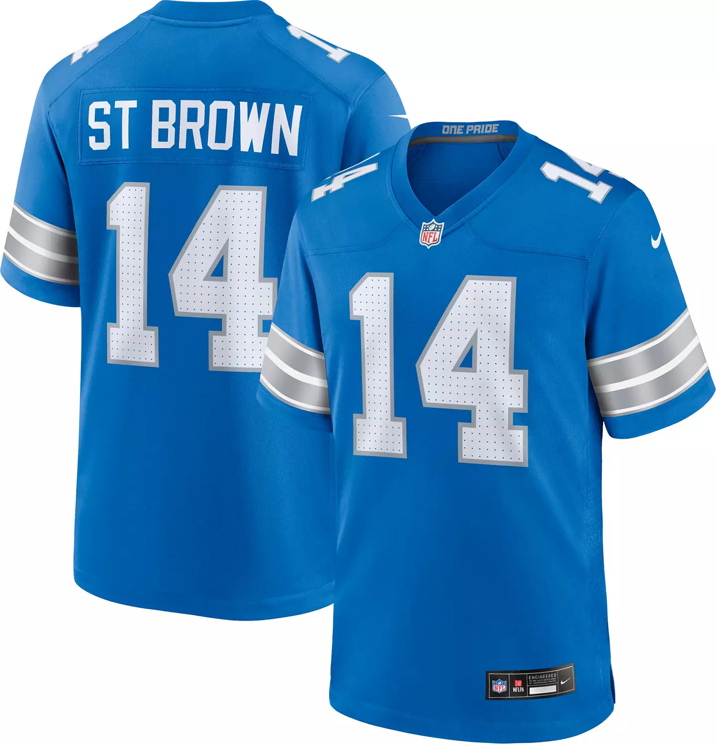 Nike Men's Detroit Lions Amon-Ra St. Brown #14 Blue Game Jersey | DICK'S Sporting Goods