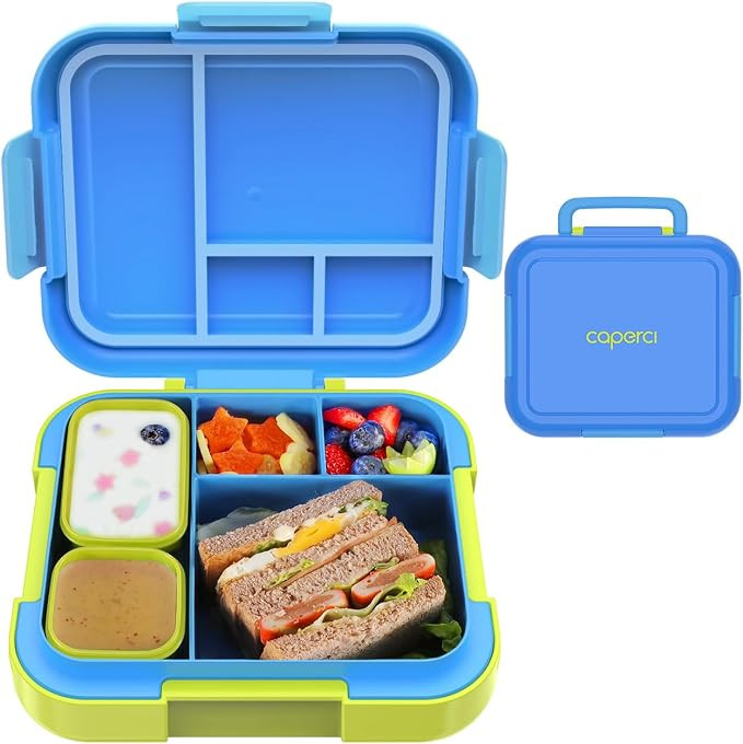 Caperci Bento Box for Kids- 4.8 Cups Lunch Box with 2 Modular Containers - 4 Compartments Lunch C... | Amazon (US)