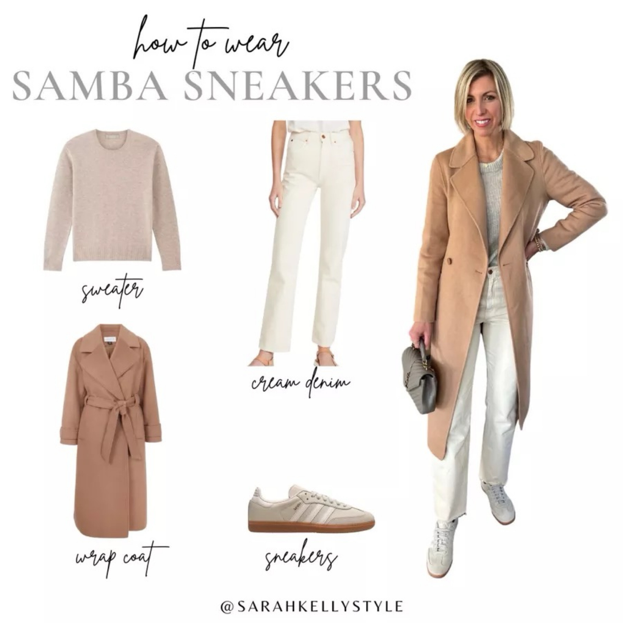 How to wear samba sneakers, Sarah Kelly style

#LTKstyletip #LTKSeasonal #LTKover40