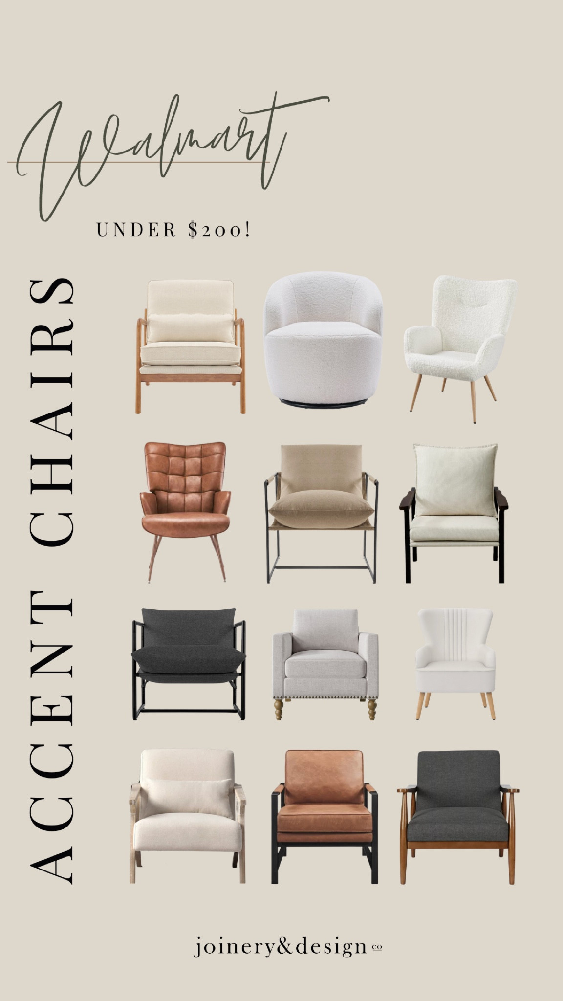 You know that gorgeous swivel chair we have in our bedroom? I found it at Walmart and the price point is so amazing it inspired me to link up some other accent chairs - all under $200! 

#armchair #boucle #walmartfinds #slingchair #livingroom

#LTKSeasonal #LTKhome #LTKsalealert