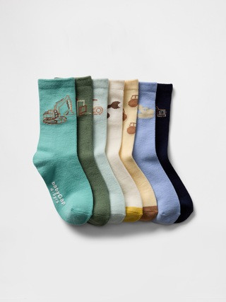 babyGap Digger Crew Socks (7-Pack) | Gap Factory