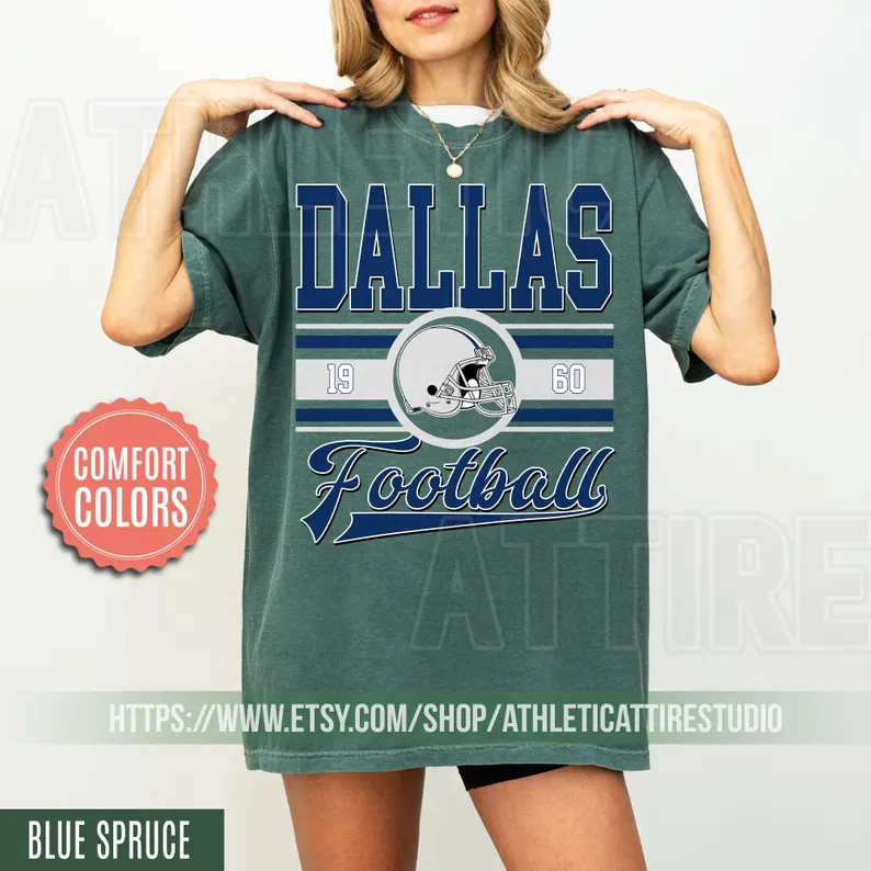 Dallas Football Vintage Style Comfort Colors T-shirt,dallas Football Shirt,cowboy T-shirt,dallas ... | Etsy (US)