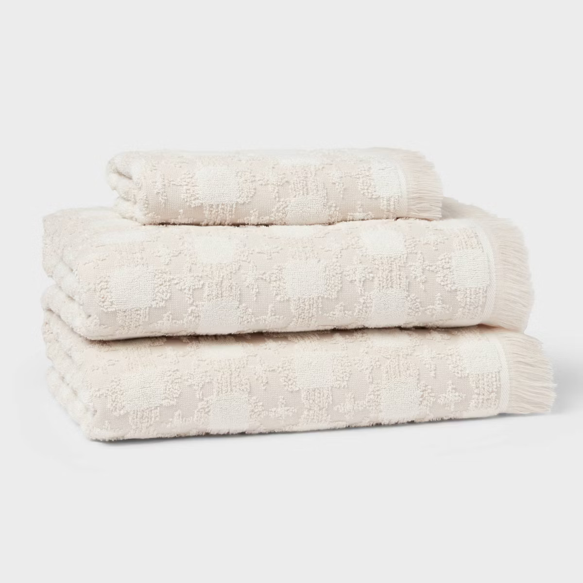 Boho Ikat Patterned Towel Cream - Threshold™ | Target