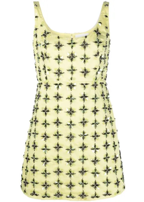 DES PHEMMES Embellished Mini Dress - Farfetch | Farfetch Global