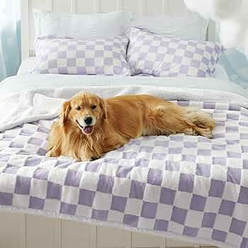 Lesure Waterproof Dog Blanket for Large Dogs - Washable Double Sided Dog Blankets with Warm Jacqu... | Amazon (US)