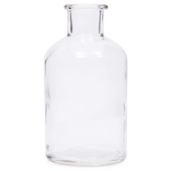 Farmlyn Creek 6 Pack Clear Glass Bottles, Vintage Style Bottles (2.5 x 4.8 In) | Target
