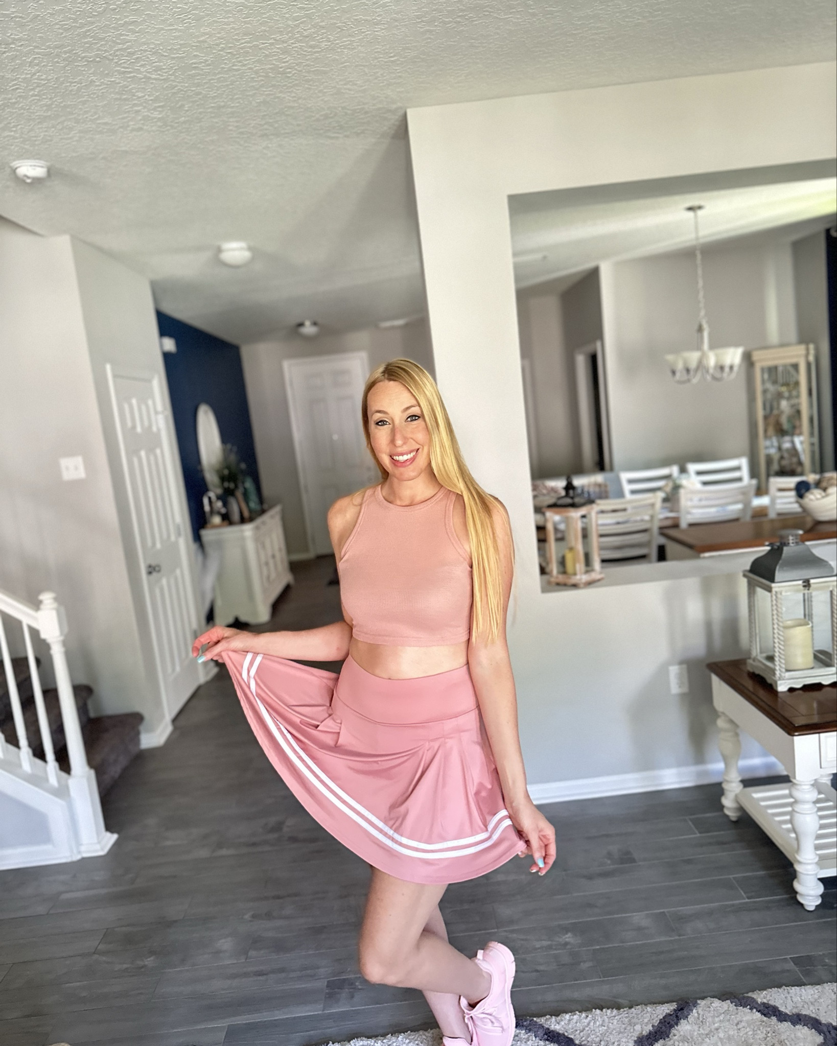 Pink Active Skort
💞 stretchy and has a pocket for my phone
💞 wearing size small 

#LTKFitness #LTKFindsUnder50 #LTKStyleTip