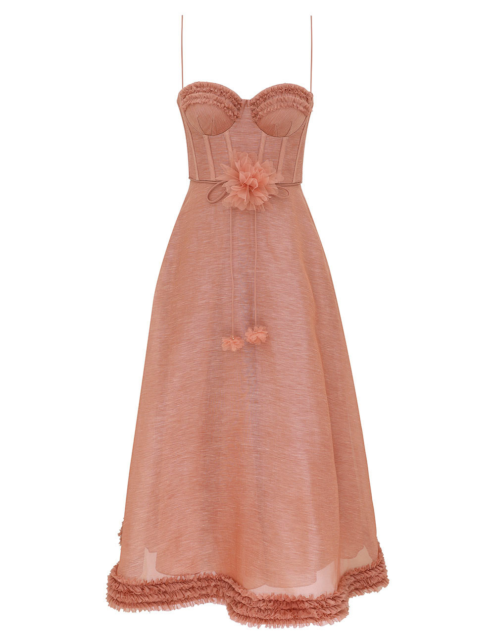 Luna Ruffle Midi Dress - Peony            
        
            

    
    
    











    
... | ZIMMERMANN (US, CA, EU, MENA)