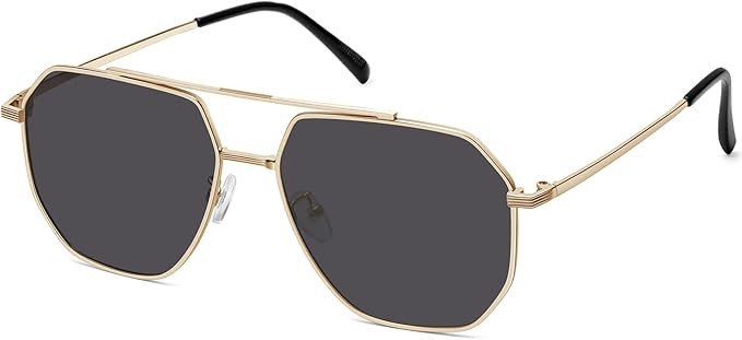 Classic Aviator Sunglasses for Women Men Trendy Square Oversize Polarized Sunglasses | Amazon (US)