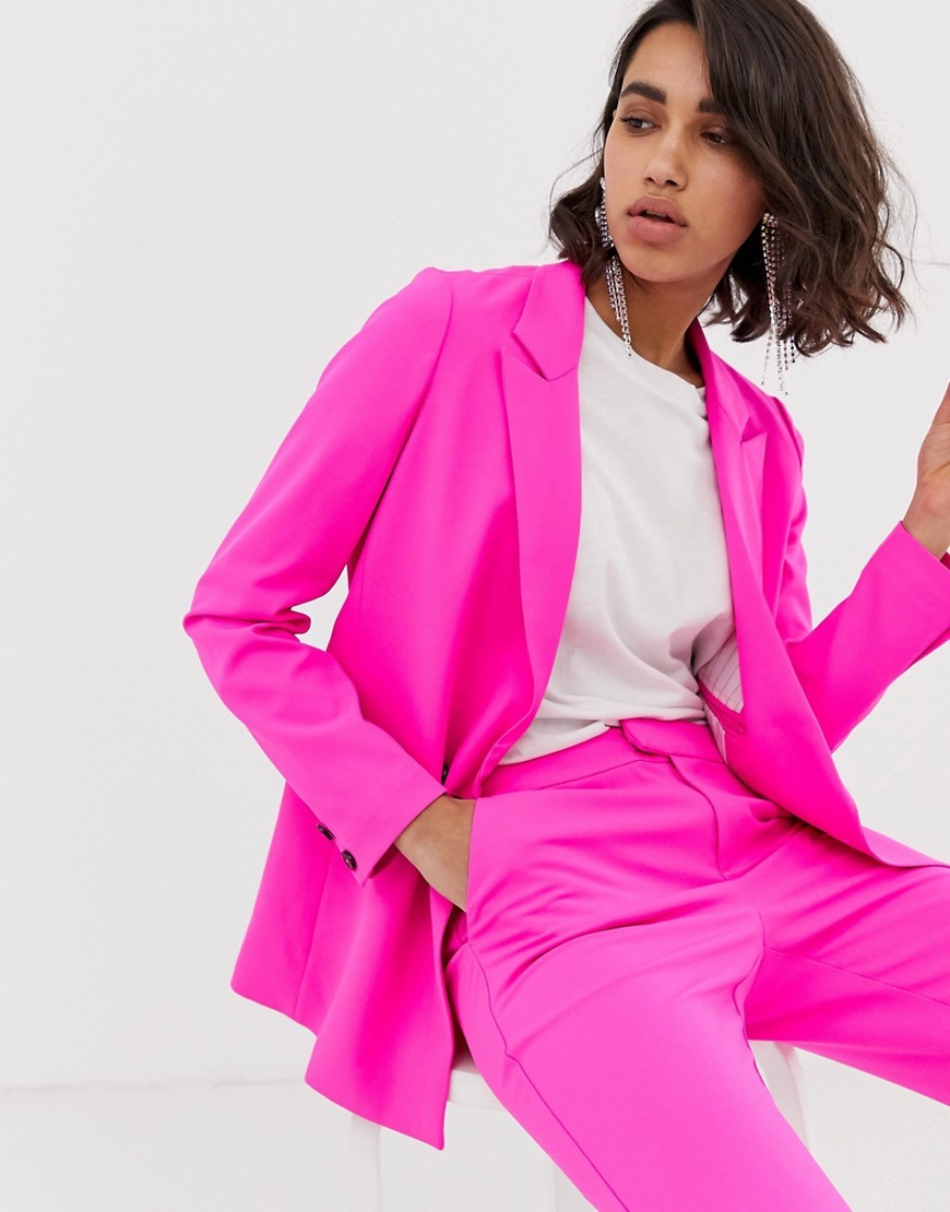 Custommade Anya pink suit jacket - Pink | ASOS US