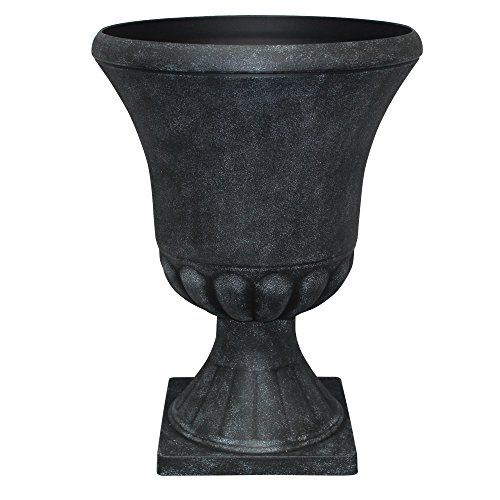 Southern Patio 16" Diameter and 21" Tall Winston Urn, Weathered Black | Amazon (US)