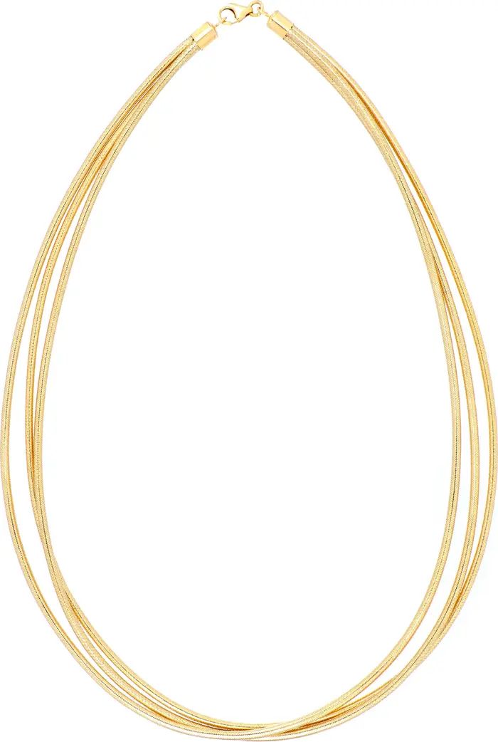 Omega 14K Gold Triple Layered Mesh Necklace | Nordstrom