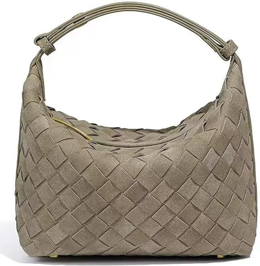 Woven Bags Vegan Leather Shoulder Bag Women Handmade Purses and Handbags Trendy Underarm Purse | Amazon (CA)