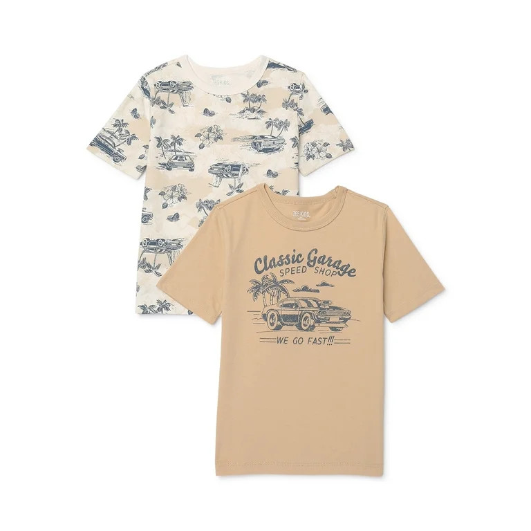 365 Kids from Garanimals Boys Mix and Match Tees with Short Sleeves, 2-Pack, Sizes 4-10 | Walmart (US)
