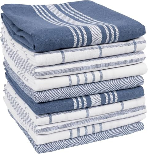 KAF Home Soho Kitchen Dish Towel Set of 10 | 18 x 28 Inch Tea Towels | Soft and Absorbent Mixed S... | Amazon (US)