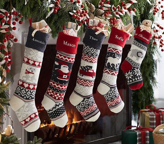 Natural Fair Isle Stocking Collection | Pottery Barn Kids