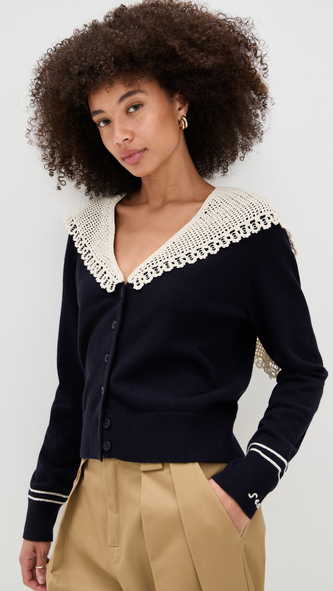 Marie Knit Embroidery Cardigan | Shopbop