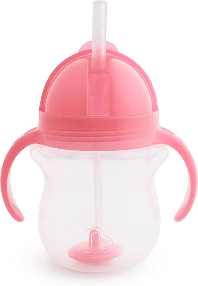Munchkin Any Angle Sippy Cup for Toddlers, Spill Proof Weighted Straw Cup with Transition Handles... | Amazon (US)