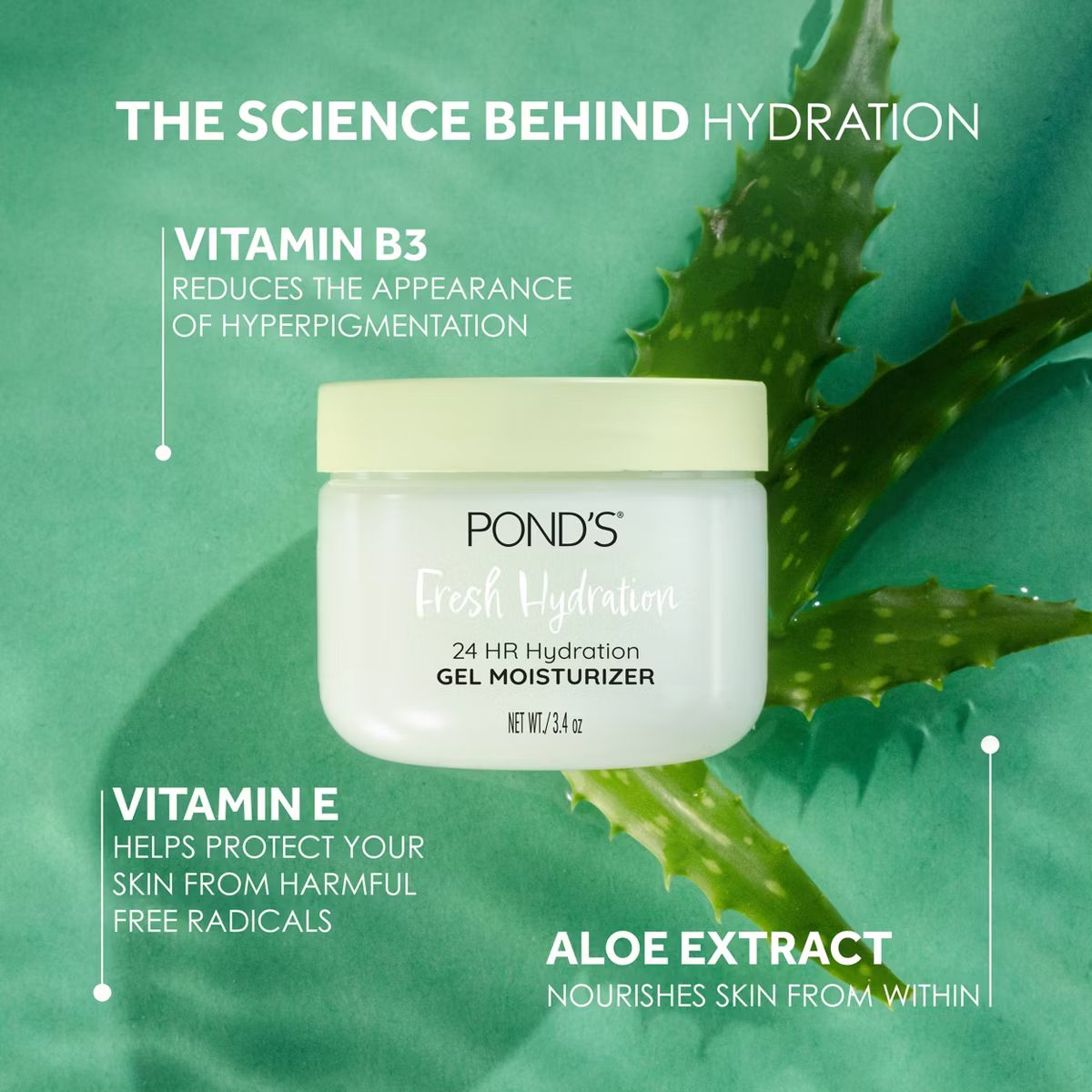 POND'S Gel Fruity HYDRA Aloe Face Moisturizer - 3.4oz | Target