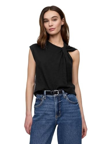 GAP Womens Foreversoft Sleeveless Twist Tee True Black XL | Amazon (US)