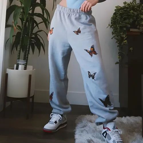 Genrovia - Butterfly Print Sweatpants | YesStyle Global