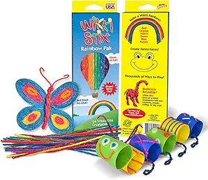 Wikki Stix Rainbow Pak Offers 24 8-inch Wikki Stix in The Colors of The Rainbow for Kids’ Arts ... | Amazon (US)
