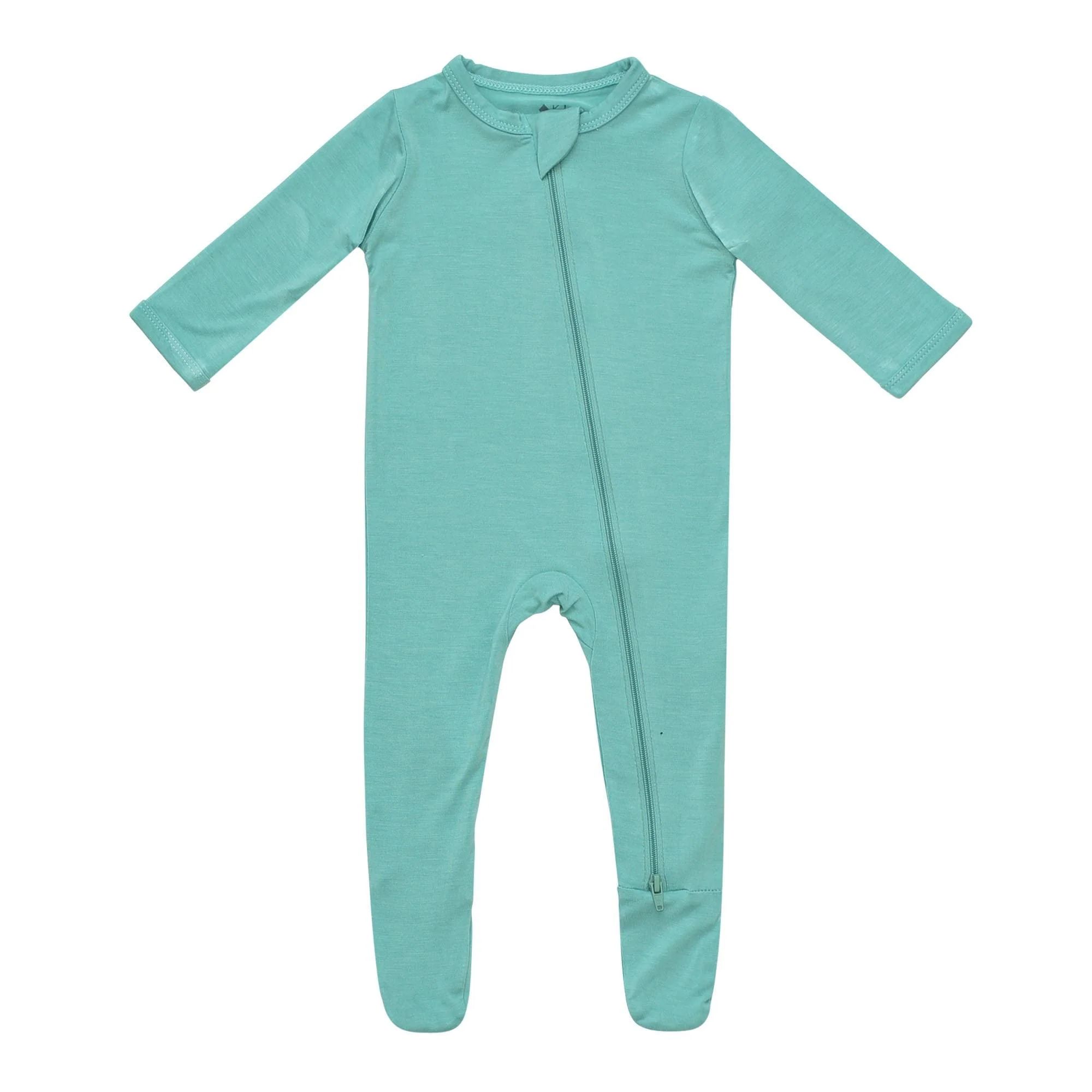 Zippered Footie in Jade | Kyte BABY