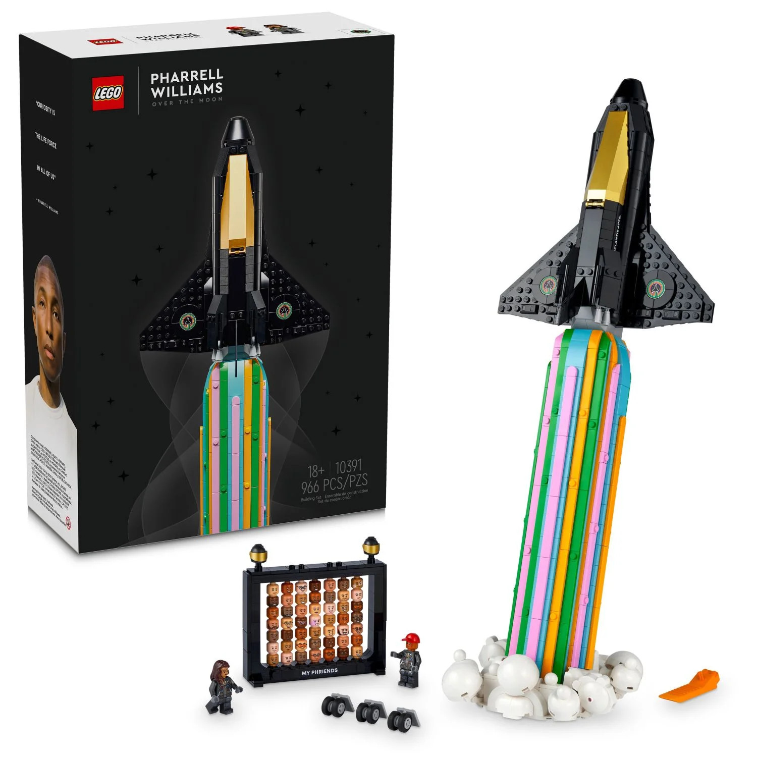 LEGO Icons Over the Moon with Pharrell Williams Set - Model Space Shuttle Building Kit - Gift for... | Walmart (US)