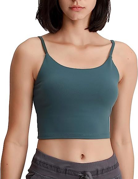 Lemedy Women Padded Sports Bra Fitness Workout Running Shirts Yoga Tank Top | Amazon (US)