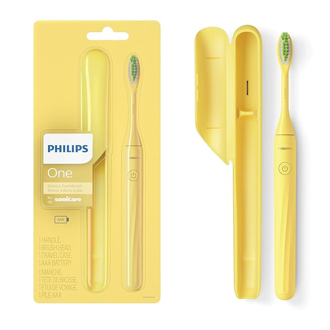 PHILIPS One by Sonicare Battery Toothbrush, Mango Yellow, HY1100/02 | Amazon (US)