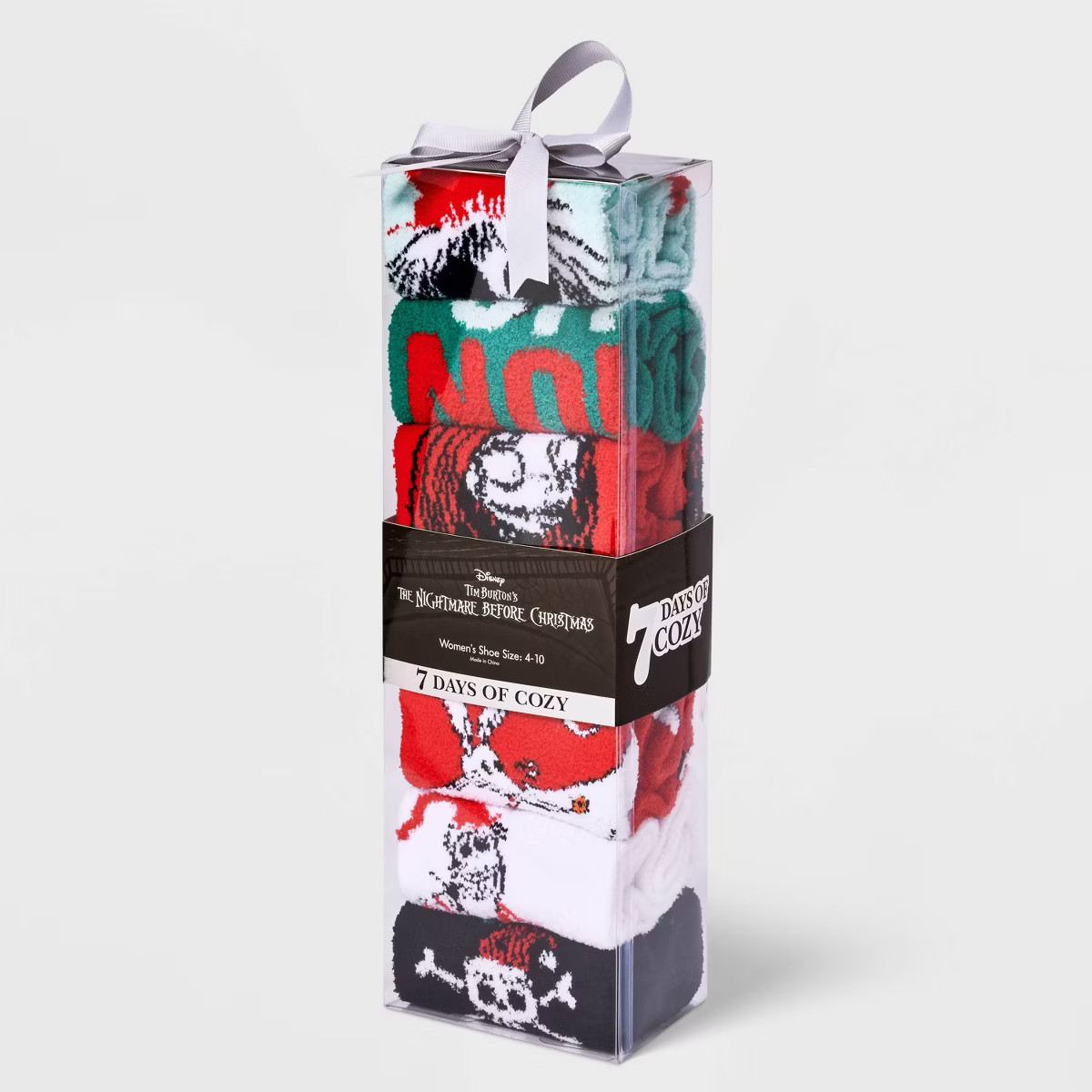 Women's Nightmare Before Christmas 7 Days of Cozy Crew Socks - Assorted Color 4-10 | Target