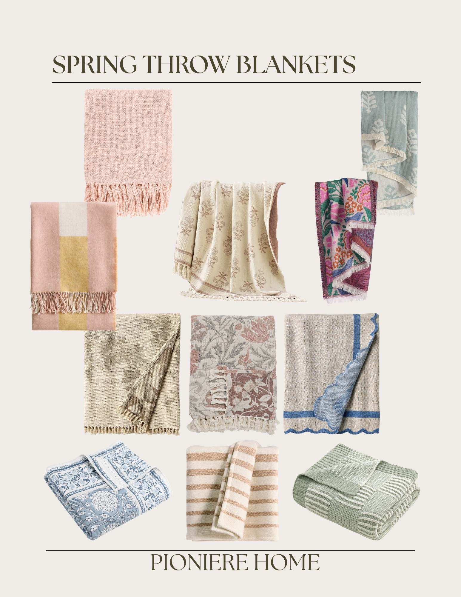 Spring throw blankets. Spring home decor, floral blankets, affordable home decor finds  

#LTKSeasonal #LTKHome