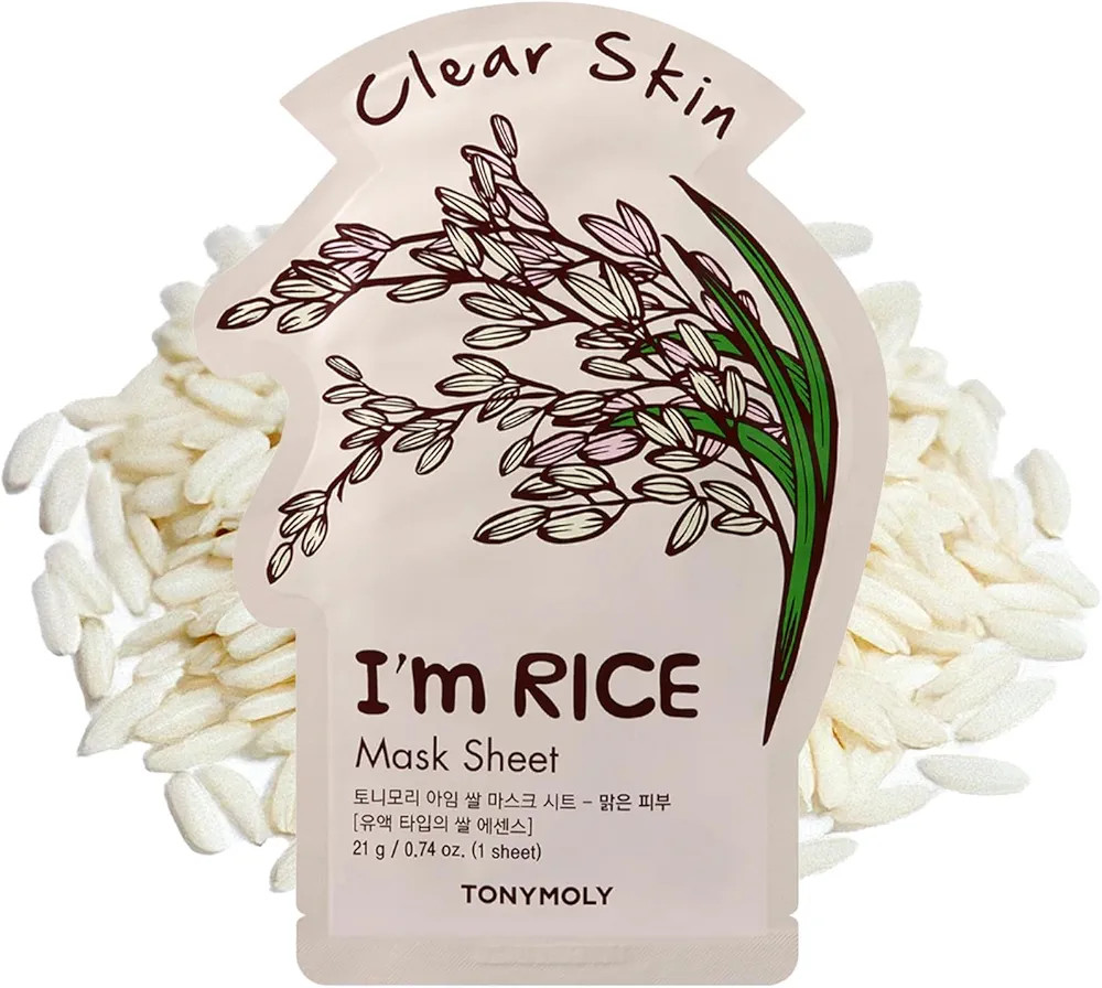 TONYMOLY I’m Rice Sheet Mask – Korean Skincare Face Mask for Hydration, Brightening & Soothin... | Amazon (US)