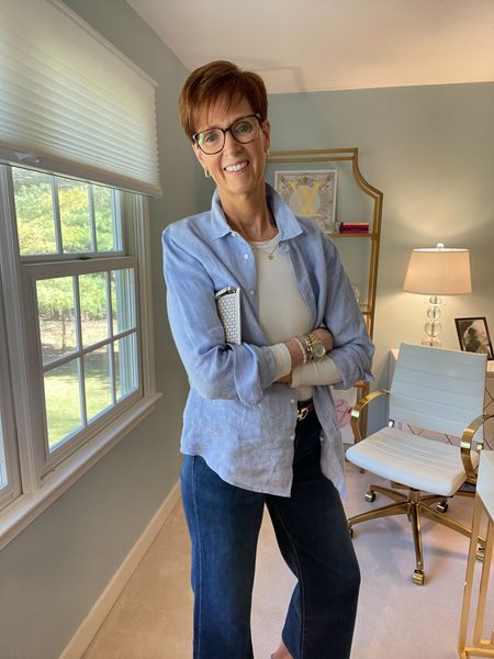 Easy comfortable classic outfit. Long sleeve white tee with a linen shirt layered over it and a dark wash cropped pair of jeans.

Over 50 fashion, tall fashion, workwear, everyday, timeless, Classic Outfits

Hi I’m Suzanne from A Tall Drink of Style - I am 6’1”. I have a 36” inseam. I wear a medium in most tops, an 8 or a 10 in most bottoms, an 8 in most dresses, and a size 9 shoe. 

fashion for women over 50, tall fashion, smart casual, work outfit, workwear, timeless classic outfits, timeless classic style, classic fashion, jeans, date night outfit, dress, spring outfit

#LTKstyletip #LTKover40 #LTKfindsunder100
