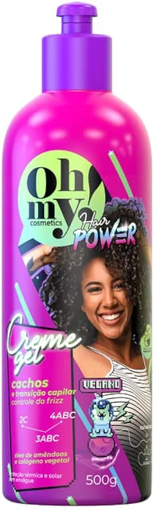 Creme Gel Hair Power Curvaturas 2C 3ABC 4ABC Oh My 500ml | Amazon (BR)