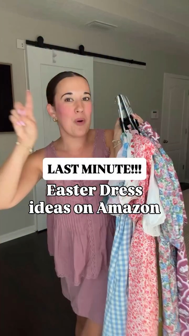 Lots of last minute Easter Dress ideas!!! All on Amazon but giving free people, anthro, and hill house vibes! Comment “EASTER” to shop ☀️🐣🐰🌷